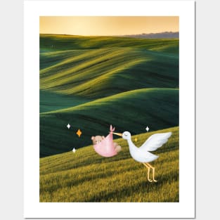 The power animal - white stork Posters and Art